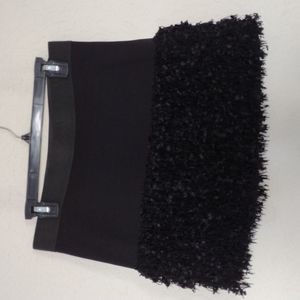 Jessica Simpson Black Fringe Mini Skirt Size Medium